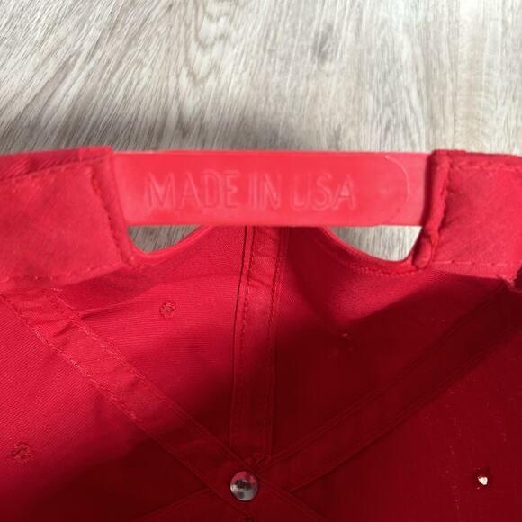 Vintage‎ ABC Sports Snapback Hat Red Made in USA Cap - Picture 4 of 8